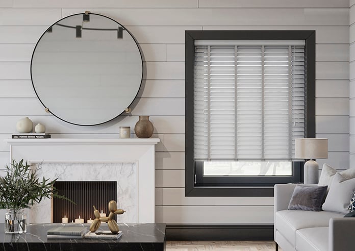 Ecowood Deluxe, Whisper Grey Satin - Motorised Venetian Blind - Image 3